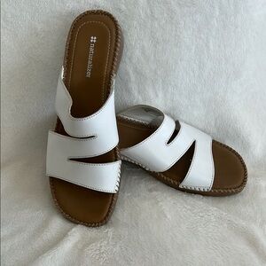 Naturalizer Women's White Slide Sandals